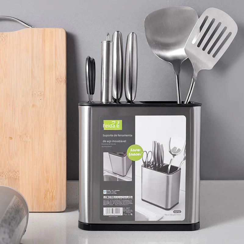 Stainless Steel Knife Holder for Kitchen Storage Wall-Mounted