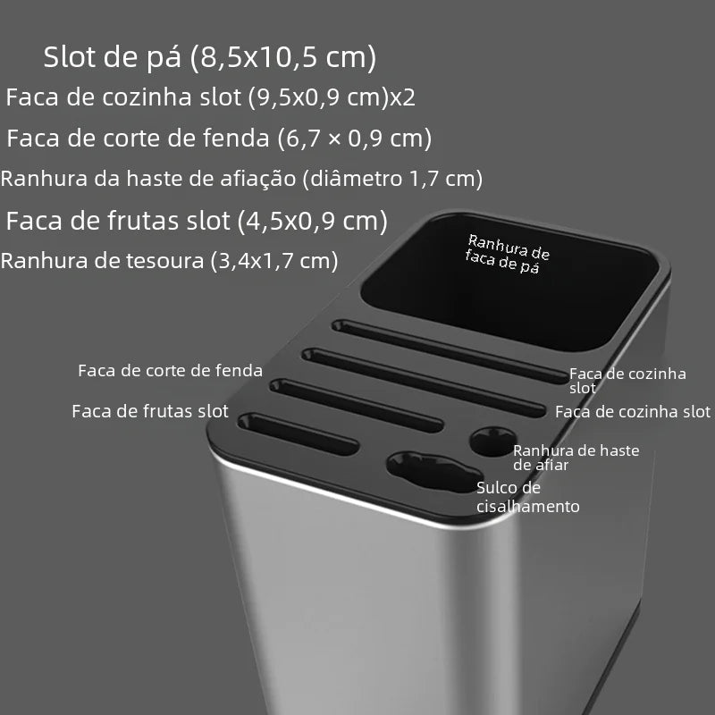 Stainless Steel Knife Holder for Kitchen Storage Wall-Mounted