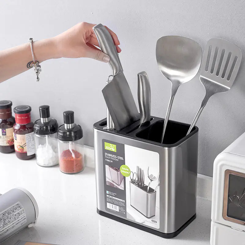 Stainless Steel Knife Holder for Kitchen Storage Wall-Mounted