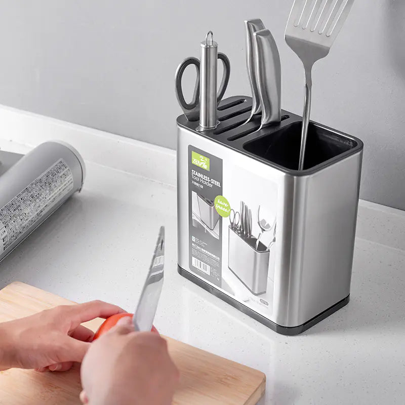 Stainless Steel Knife Holder for Kitchen Storage Wall-Mounted